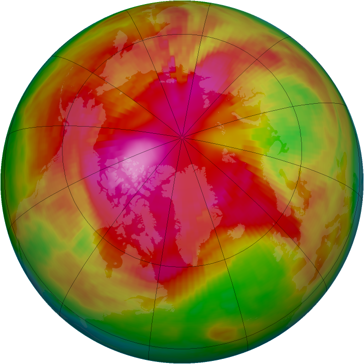 Arctic ozone map for 01 March 1979